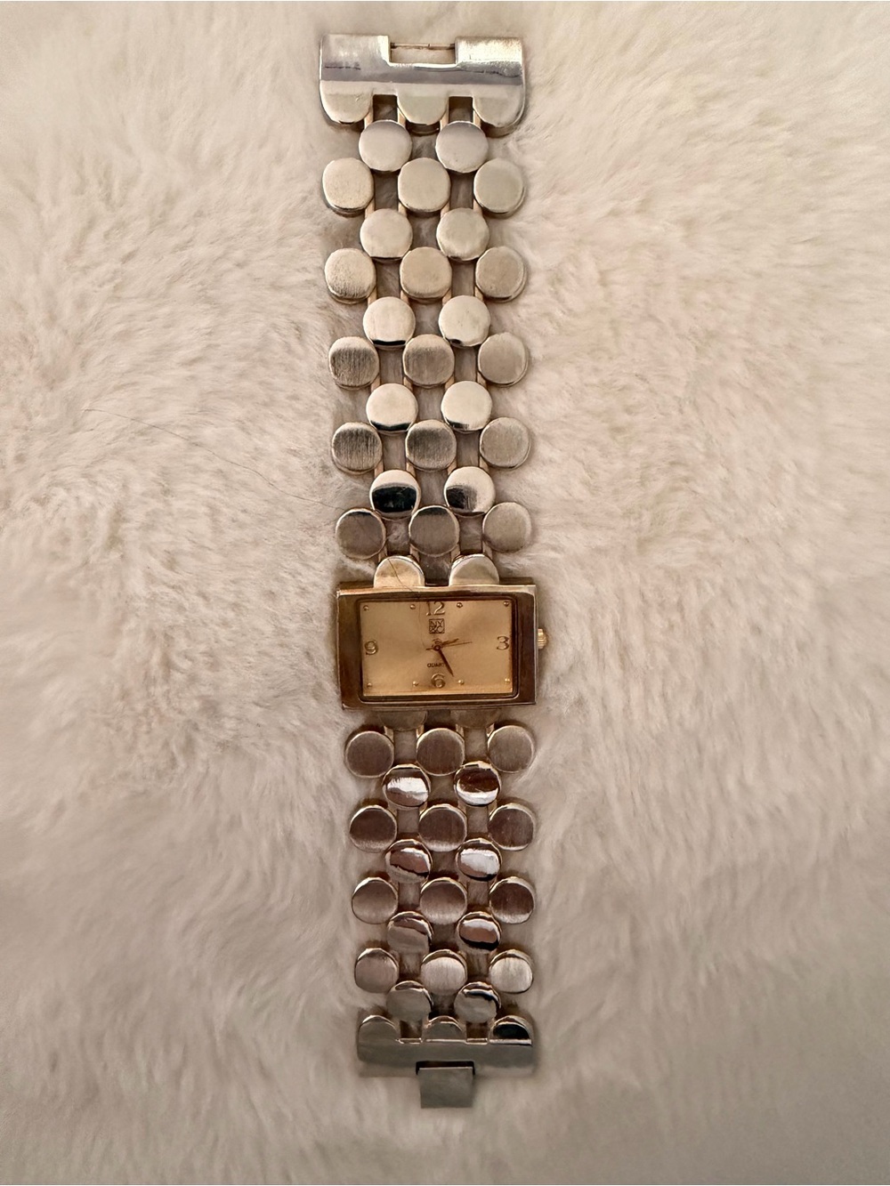 New York & Company Two-Tone Rectangular Dial Bracelet Watch